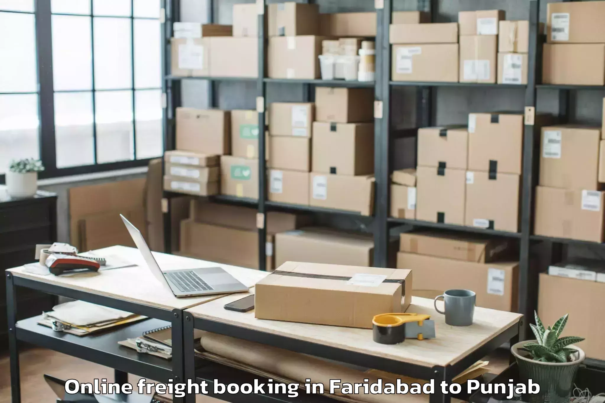 Top Faridabad to Mandi Gobindgarh Online Freight Booking Available